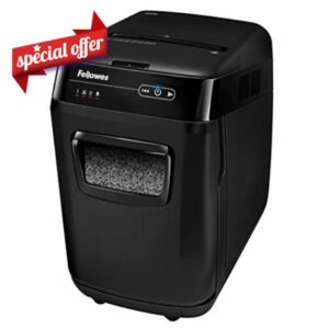 Fellowes Paper Shredder for Home Office Use - 200 Sheet Auto Feed