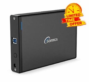 Sonnics 4TB External Hard Drive USB 3.0 High Speed for XBOX ONE / PS4 / Windows PC/Mac