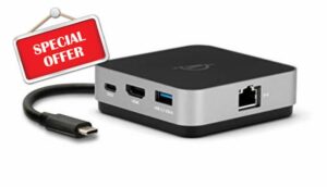 OWC - USB-C Travel Dock E - 6-Port Travel Dock 100W- Space Gray