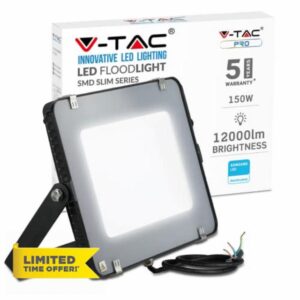 V-TAC LED Floodlight Outdoor 150W Flood Lights Outdoor | 12000 Lumens LED Work Light | Waterproof IP65 | Warm White 3000K LED Flood Lights Outdoor for Garden Patio Driveway and more