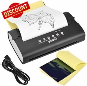 GOOCHIE Tattoo Transfer Machine with 20pcs Portable Tattoo Transfer Paper for Tattoo Transfer (2022 Update Version)