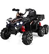 COSTWAY Kids Electric Motorbike, 12V Battery Powered Children Ride on Motorcycle with Training Wh...
