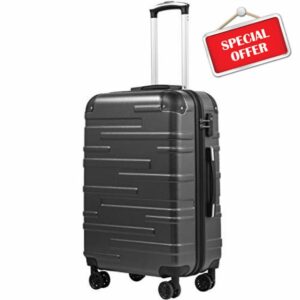 COOLIFE Hard Shell Suitcase with TSA Lock and 4 Spinner Wheels Lightweight 2 Year Warranty Durable (S(56cm 38L)