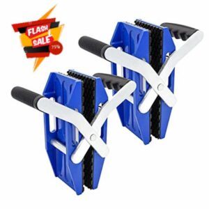 HIGHTOP 2PCS Double Stone Carrying Handed Clamps Heavy Duty Lifter Clamps Tool for Countertop Granite Glass Slabs Metal Sheet Plywood (3-45mm) 660lbs