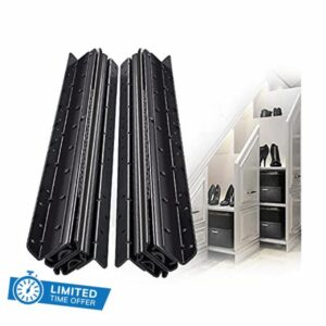 AOLISHENG Bottom Mount Heavy Duty Drawer Runners 400-900mm Black Full Extension Ball Bearing Hidden Under Stairs Slides Rails 120kg Load Capacity 1 Pair (2-Pack)