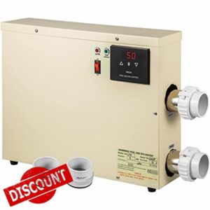 Summile 11KW Pool Heater Electric 220V Spa Heater Electric Heating and Thermostat Pool Heat Pump (ST-11) White