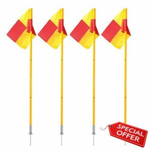 Scooer Football Field Corner flags Portable Soccer Flags Soccer Poles