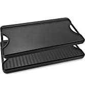 GFTIME 30.9CM Round Griddle for Weber 57CM Charcoal Grills, Weber Gourmet BBQ System, Cast Iron C...
