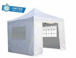 All Seasons Gazebos 3x3m Heavy Duty Fully Waterproof Pop up Gazebo With 4 Side Walls and Accessory Pack - Cream