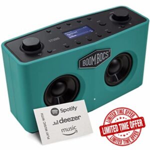 BoomBocs Portable Retro Speaker | Wireless WiFi & Bluetooth 5.0 | Stream Spotify
