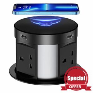 Extension Lead with 2 USB Slots 4 Outlets