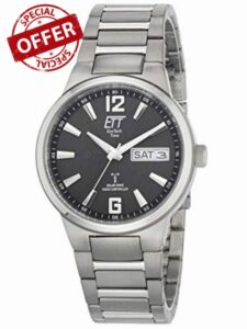 Eco Tech Time Solar Drive Radio-Controlled Everest II Titanium Men’s Watch EGT-11321-21M