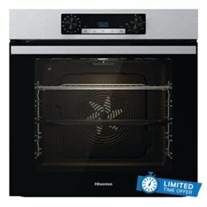Hisense 77 Litre Electric Built-in Single Oven With Pyrolytic Cleaning - Stainless Steel