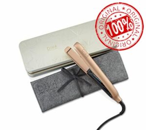 Diva Pro Styling Precious Metals Touch Straightener Rose Gold with Macadamia Argan Oil and Keratin Infused Ceramic Plates