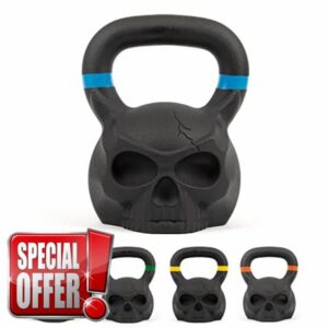 Phoenix Fitness Skull Kettlebell - Heavy Cast Iron Weight for Fitness and Strength Training