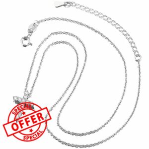 YIMERAIRE 0.1-12CT Necklaces for Women 925 Sterling Silver Necklace 3-15MM Moissanite Diamond Pendant Gifts for Her Girls Mum Wife Girlfriend