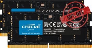 Crucial RAM 64GB Kit (2x32GB) DDR5 4800MHz CL40 Laptop Memory CT2K32G48C40S5