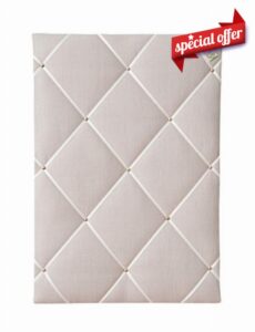 Satin Ribbon Cream 45x65 cm Paula & Ferdinand Memo Board Linen Light Grey