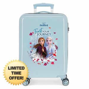 Disney Frozen Trust your journey Blue Cabin Suitcase 37 x 55 x 20 cm Rigid ABS Combination Lock 32 Litre 2.5 kg 4 Double Wheels Hand Luggage