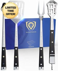 DALSTRONG - 4-Piece Premium Grill Kit - High-Carbon Stainless Steel - G10 Handles -Tongs