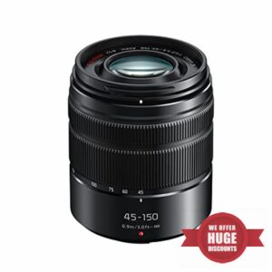 Panasonic LUMIX H-FS45150EKA G Vario 45-150 mm Interchangeable Telephoto Zoom Lens - Black