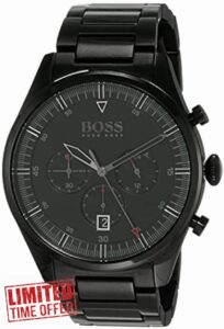 BOSS Chronograph Quartz Watch for Men with Black Stainless Steel Bracelet - 1513714