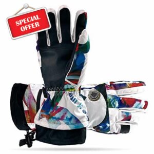 Aroma Season Heated Gloves for Men and Women Skiing Gloves All Fingers Heated Relieve Raynauds Disease Three Heat Settings Battery Powered Rechargeable