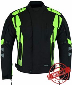 RIDEX Hivis CJ7 Mens Motorbike Motorcycle Waterproof Jacket Protectio
