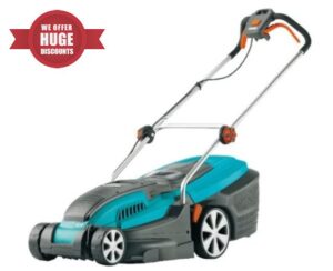 Gardena 04076-20"Powermax 42 E" Electric Lawnmower - Blue/Grey/Orange