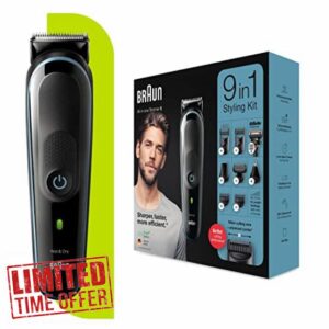 Braun Beard Trimmer Men's Hair Trimmer Razor Included 9 in 1 Styling Kit