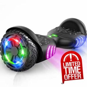 TOMOLOO Music-Rhythmed Hover Board for Kids and Adult Two-Wheel Self-Balancing Scooter- UL2272 Certificated with Music Speaker- Colorful RGB LED Ligh