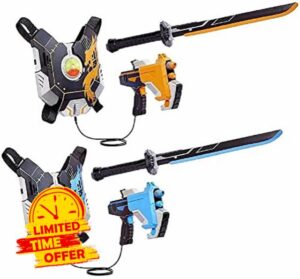 MGA Entertainment 574736EUC Dojo Dragon Masters-2 Player Electronic Battling Game-with Swords & Blasters-Includes Sword & Battle Gear-Fun Light & Sound Effects