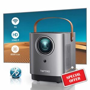 Mini Projector TOPTRO Portable Projector Support Full HD 1080P
