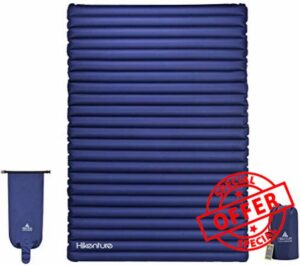 HIKENTURE Inflatable Double Camping Mat with Foot Pump