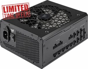 Corsair RM1000x SHIFT Fully Modular ATX Power Supply - Modular Side Interface - ATX 3.0 & PCIe 5.0 Compliant - Zero RPM Fan Mode - 105°C-Rated Capacitors - 80 PLUS Gold Efficiency - Black