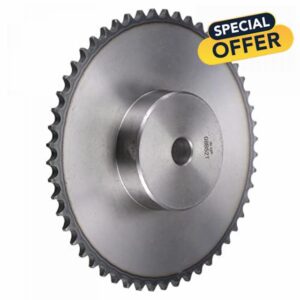 sourcing map 52 Teeth Motor Chain Roller Sprocket Type B Single Strand 1/2" Pitch