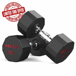 PROIRON Rubber Dumbbells Odorless