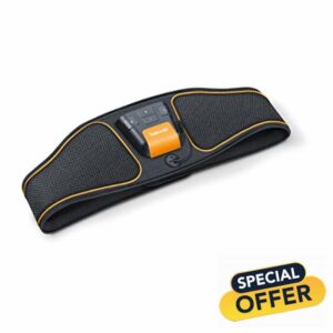 Beurer EM37 Abdominal Muscle Toning Belt | EMS training defines and strengthens abdominal muscles | 5 pre-set training programmes | Adjustable intensity | Adjustable fit for waists 70cm - 140cm