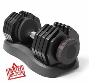 Strongology Adjustable Smart Dumbbell 5kg to 40kg Home Fitness Training Weights Black