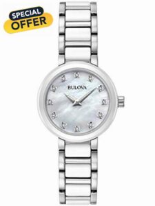Bulova Women's Analogue Quartz Watch with Stainless Steel Strap 98P158