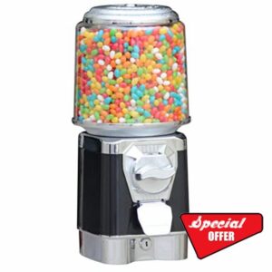 MVS WHOLESALE Deluxe Retro Commercial Grade ( BLACK ) GV18 20p Coin Operated Sweet Vending Machine With Easy Access Cash Tray