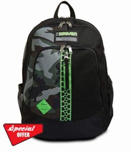 Seven Advanced Children's School Backpack - Half Black - Water Bottle Pocket