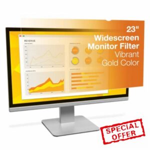 3M Widescreen Privacy Filter for 23-Inch Monitor - Gold