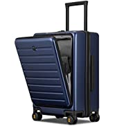 LEVEL8 Aluminum Luggage Carry on Suitcase 20-Inch Hardside Spinner Luggage, Suitcase Aluminium,Ha...