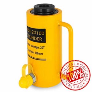 Succebuy 20T/44000LBS Hollow Hydraulic Cylinder Jack 100mm Plunger Ram Hydraulic Solid Cylinder Hydraulic Jack for Car/Van/Boat/Truck/Carava