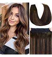 Ugrace Hair Halo Hair Extensions Real Human Hair #27 Dark Blonde 14 inch 70g Hairpiece with Trans...