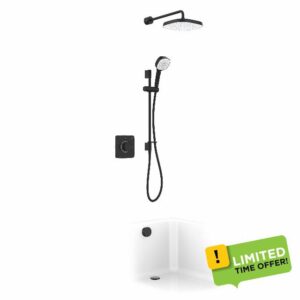 Mira Showers 1.1967.010 Evoco Triple Outlet Thermostatic Mixer Shower with Bathfill Featuring HydroGlo Technology