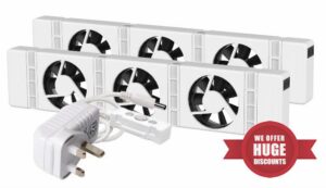SpeedComfort Starter Set Duo: Smart Heater Fan for heaters - Long-Life Heater Booster for underheaters and radiators - to Save Energy and Heating Costs