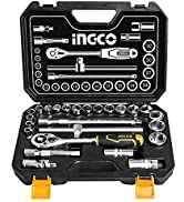 INGCO 3Pcs High Leverage Pliers Set, 8 Inch Combination Pliers and 7 Inch Diagonal Cutting Pliers...