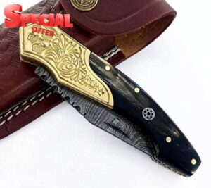 Handmade damascus steel blade knife. Blade cutting edge is less than 3 inches. Legal to carry 161